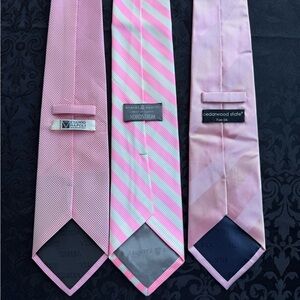 Lot of 2 Pink Silk Ties Ref# 11377